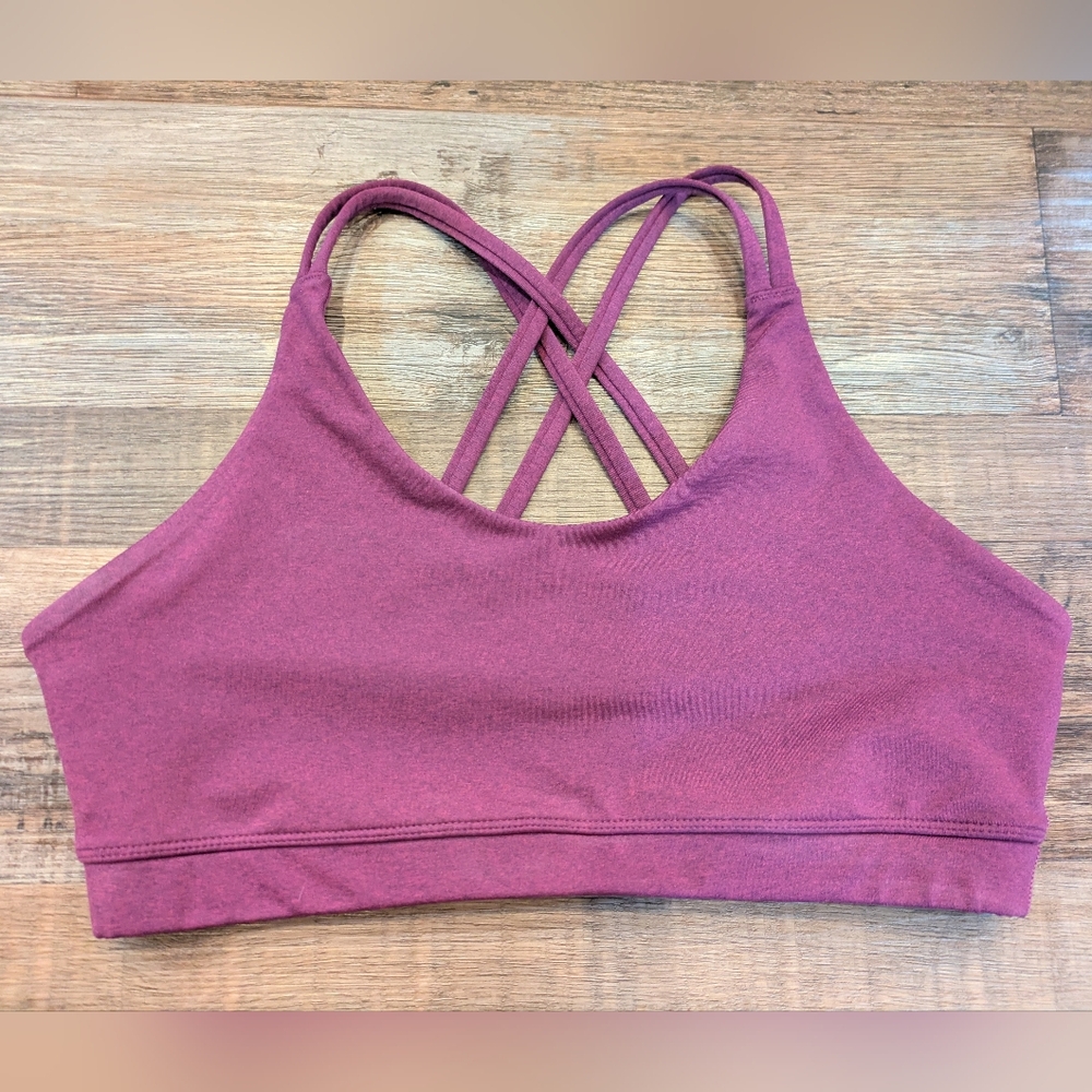 ASICS Sports Bra Low Impact Crossback Purple Pink Running Size Small